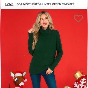 Red Dress Hunter Green Size M/L Sweater
